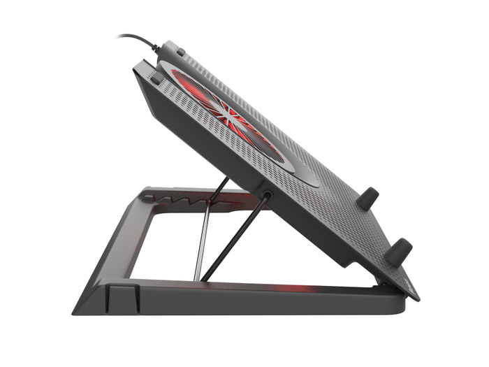 GENESIS Oxid 550 Almohadilla Fría para Portátil hasta 17.3", 5 Ventiladores 2800 RPM, Negro