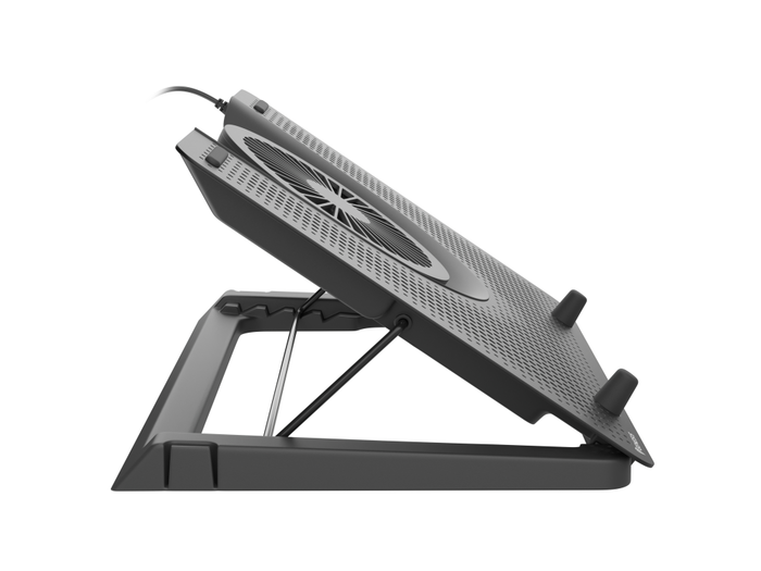 GENESIS Oxid 550 Almohadilla Fría para Portátil hasta 17.3", 5 Ventiladores 2800 RPM, Negro