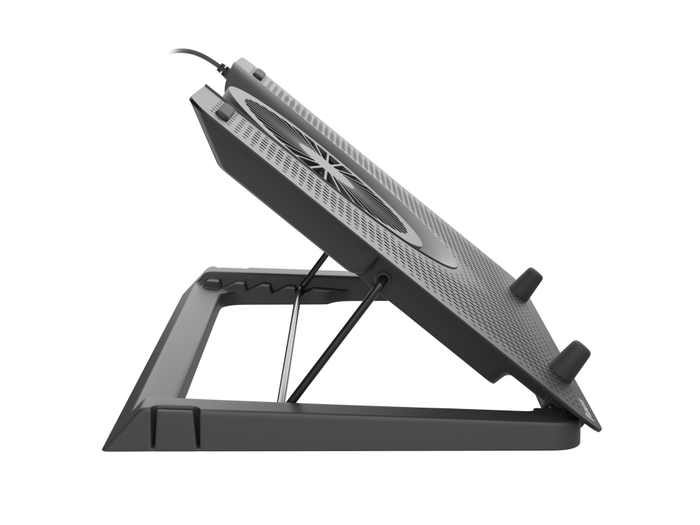 GENESIS Oxid 550 Almohadilla Fría para Portátil hasta 17.3", 5 Ventiladores 2800 RPM, Negro