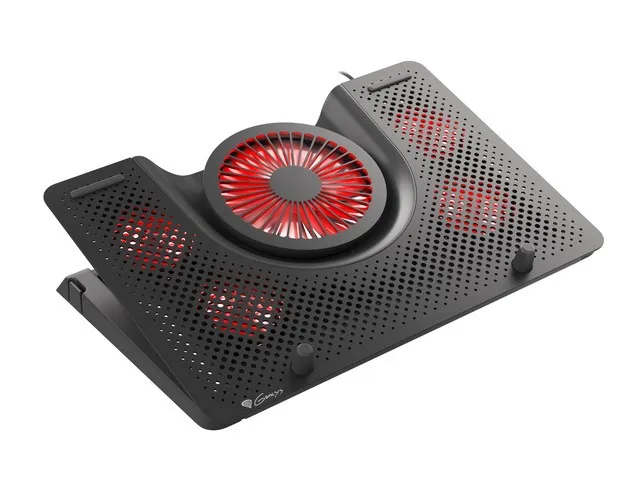 Genesis Oxid 550 Soporte de Refrigeración para Portátil hasta 17,3 pulgadas, 5 Ventiladores, Negro