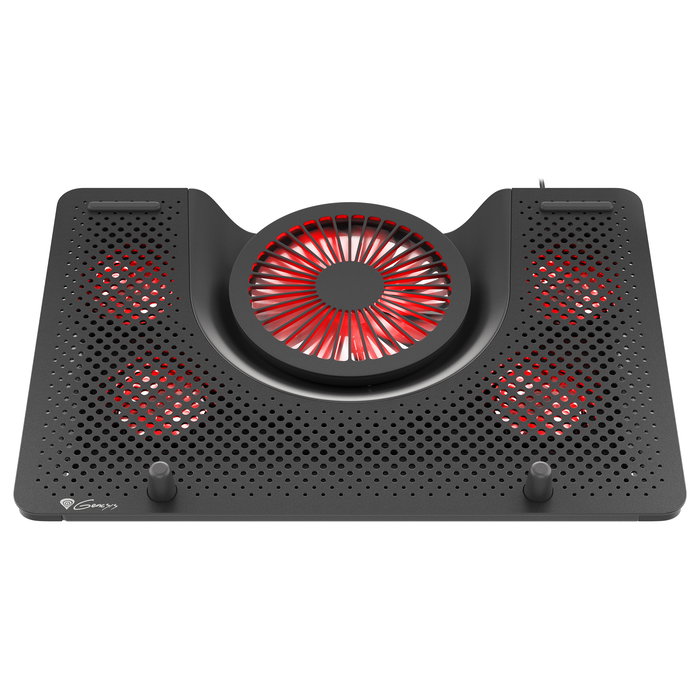 Genesis Notebook Kühler OXID 550 - Refrigeración para Portátil de 15.6 a 17.3 Pulgadas, 5 Ventiladores, USB, Negro, 44.1 CFM, 2800 RPM
