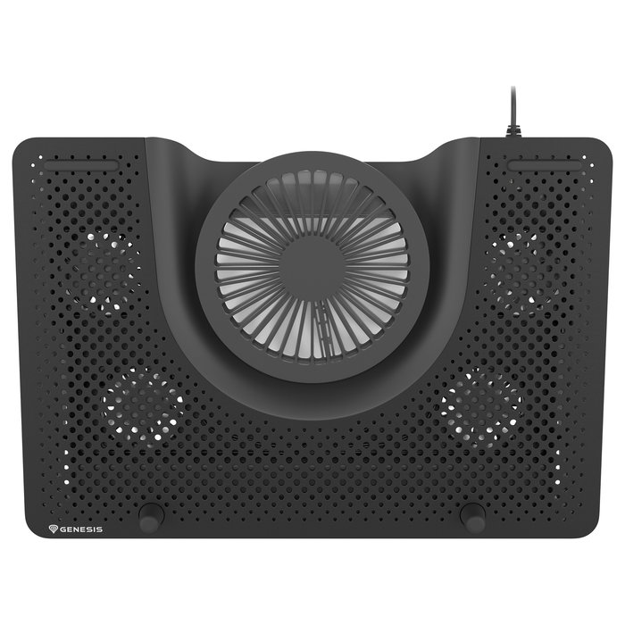 Genesis Notebook Kühler OXID 550 - Refrigeración para Portátil de 15.6 a 17.3 Pulgadas, 5 Ventiladores, USB, Negro, 44.1 CFM, 2800 RPM