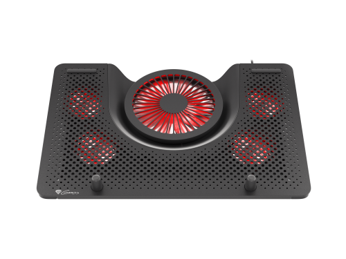 Genesis Oxid 550 Soporte de Refrigeración para Portátil hasta 17,3 pulgadas, 5 Ventiladores, Negro