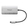Targus Hub USB-C Multi-Port ACH228 con 2x USB-A y 2x USB-C, Plata