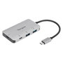 Targus Hub USB-C Multi-Port ACH228 con 2x USB-A y 2x USB-C, Plata