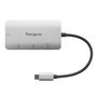 Targus ACH228 Plata Adaptador USB-C, Compatible con Windows y MacOS