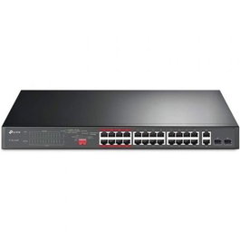 TP-Link TL-SL1226P Switch PoE+ Gigabit 24 Puertos RJ-45 PoE+ (250W), 2 Puertos Gigabit RJ-45, 2 Puertos Combo SFP, 250m de Alcance para Videovigilancia, SAI