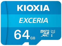Kioxia Exceria MicroSDXC 64 GB con adaptador