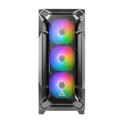 Antec DF600 Flux Caja Gaming ATX Midi Tower Negro, Ventana Lateral, RGB, 4 Ventiladores Incluidos, Sin Fuente, Soporta placas ATX/microATX/Mini-ITX
