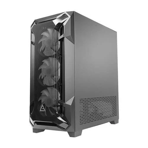 Antec DF600 Flux Caja Gaming ATX Midi Tower Negro, Ventana Lateral, RGB, 4 Ventiladores Incluidos, Sin Fuente, Soporta placas ATX/microATX/Mini-ITX