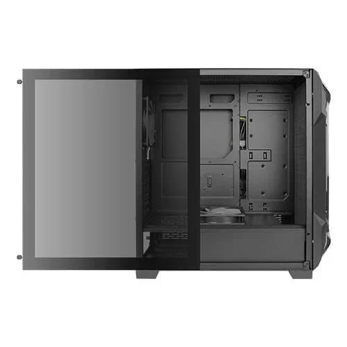 Antec DF600 Flux Caja Gaming ATX Midi Tower Negro, Ventana Lateral, RGB, 4 Ventiladores Incluidos, Sin Fuente, Soporta placas ATX/microATX/Mini-ITX