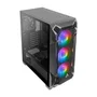 Antec DF600 Flux Caja Gaming ATX Midi Tower Negro, Ventana Lateral, RGB, 4 Ventiladores Incluidos, Sin Fuente, Soporta placas ATX/microATX/Mini-ITX