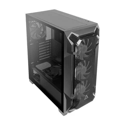 Antec DF600 Flux Caja Gaming ATX Midi Tower Negro, Ventana Lateral, RGB, 4 Ventiladores Incluidos, Sin Fuente, Soporta placas ATX/microATX/Mini-ITX
