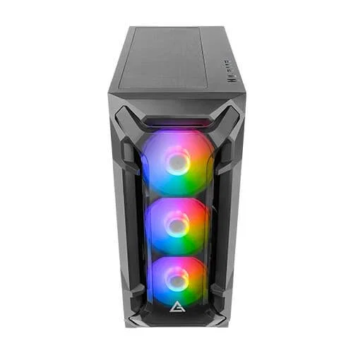 Antec DF600 Flux Caja Gaming ATX Midi Tower Negro, Ventana Lateral, RGB, 4 Ventiladores Incluidos, Sin Fuente, Soporta placas ATX/microATX/Mini-ITX