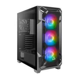 Antec DF600 Flux Midi Tower Negra, Caja PC con 3 Ventiladores Frontales de 120mm y 1 Trasero