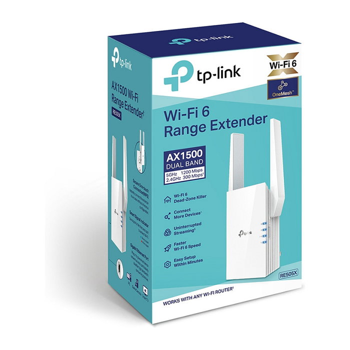 TP-Link RE505X Extensor de Red Wi-Fi 6 AX1500 Blanco