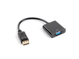 LANBERG AD-0002-BK Adaptador de Cable de Video 0,2 m VGA (D-Sub) a DisplayPort Negro
