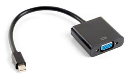 LANBERG AD-0006-BK Adaptador Mini DisplayPort a VGA 0,2 m Negro