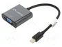 Lanberg AD-0006-BK Adaptador Mini DisplayPort macho a VGA hembra, 20 cm