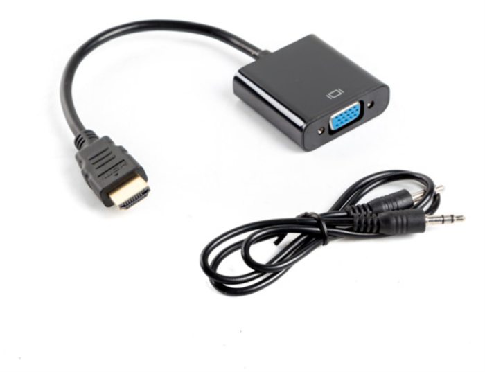 Lanberg AD-0017-BK Adaptador HDMI a VGA con Audio Negro