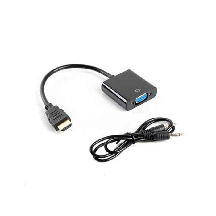 Lanberg AD-0017-BK Adaptador HDMI a VGA con Audio Negro