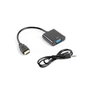 Lanberg AD-0017-BK Adaptador HDMI a VGA con Audio Negro