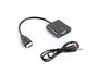 Lanberg AD-0017-BK Adaptador HDMI a VGA con Audio Negro