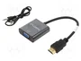 Lanberg AD-0017-BK Adaptador HDMI Macho a VGA Hembra con Audio