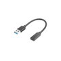 Lanberg Adaptador USB tipo C a USB tipo A AD-UC-UA-03 Negro