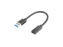 Lanberg AD-UC-UA-03 Adaptador USB Tipo-C 3.2 Gen 1 a USB Tipo-A Macho, 5 Gbit/s, Cable 0.15 m (15 cm), Color Negro
