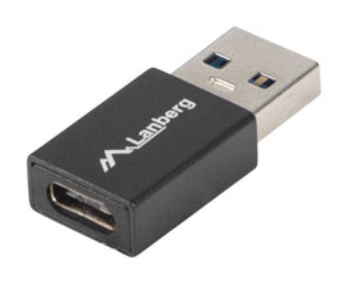 Lanberg Adaptador USB 3.1 tipo A macho a tipo C hembra Negro AD-UC-UA-01