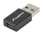 Lanberg Adaptador USB 3.1 tipo A macho a tipo C hembra Negro AD-UC-UA-01