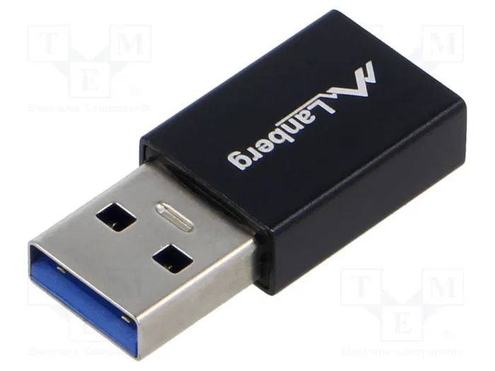 Lanberg AD-UC-UA-01 Adaptador USB 3.1 Tipo A Macho a USB Tipo C Hembra Negro Lanberg AD-UC-UA-01 Adaptador USB 3.1 Tipo A Macho a USB Tipo C Hembra Negro