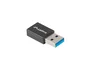 Lanberg AD-UC-UA-01 Adaptador USB 3.0 Tipo A Macho a USB Tipo C Hembra, 5 Gbit/s, Color Negro