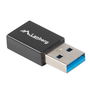 Lanberg Adaptador USB 3.1 Gen 1 Tipo C a USB-A, Negro, Conector Niquelado, 5 Gbps, para Datos, Carga y Función OTG