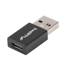 Lanberg AD-UC-UA-01 Adaptador USB 3.1 Type-A Macho a USB Type-C Hembra Negro