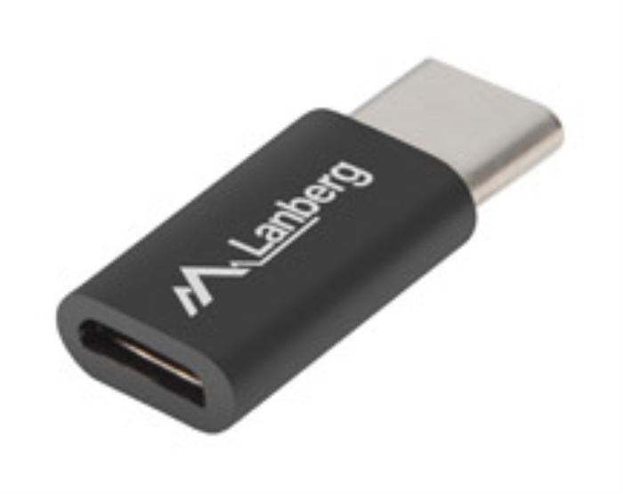 Lanberg AD-UC-UM-02 Adaptador USB tipo C macho a Micro USB hembra negro Lanberg AD-UC-UM-02 Adaptador USB tipo C macho a Micro USB hembra negro