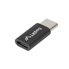 Lanberg Adaptador USB C Macho a USB A Hembra 2.0 Carga Sincronización Datos OTG Negro