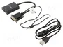 Lanberg AD-0021-BK Adaptador VGA Macho a HDMI Hembra con Audio