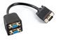 Lanberg AD-0020-BK Splitter VGA Macho a 2x VGA Hembra Negro