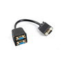 Lanberg AD-0020-BK Splitter VGA Macho a 2x VGA Hembra Negro
