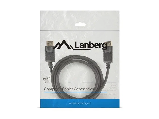 Lanberg Cable DisplayPort Macho/Macho 1,8 m Negro CA-DPDP-10CC-0018-BK Lanberg Cable DisplayPort Macho/Macho 1,8 m Negro CA-DPDP-10CC-0018-BK