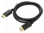 Lanberg Cable DisplayPort Macho/Macho 1,8m Negro 4K CA-DPDP-10CC-0018-BK
