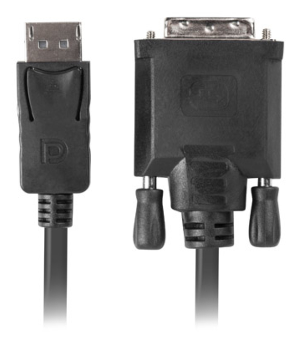 Lanberg CA-DPDV-10CU-0018-BK Cable DisplayPort a DVI-D 1,8 m Negro