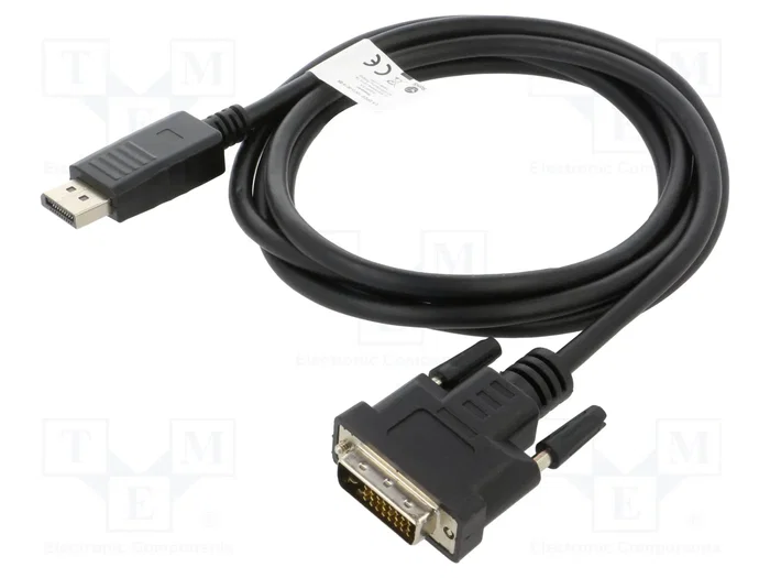 Lanberg Cable DisplayPort a DVI-D 24+1 Macho 1,8 m Negro
