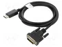 Lanberg Cable DisplayPort a DVI-D 24+1 Macho 1,8 m Negro