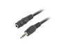 Lanberg CA-MJFJ-10CC-0030-BK Cable de Audio Jack 3.5mm Macho a Hembra, 3m, Negro