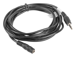 Lanberg CA-MJFJ-10CC-0030-BK Cable de Audio Jack 3.5mm Macho a Hembra, 3m, Negro