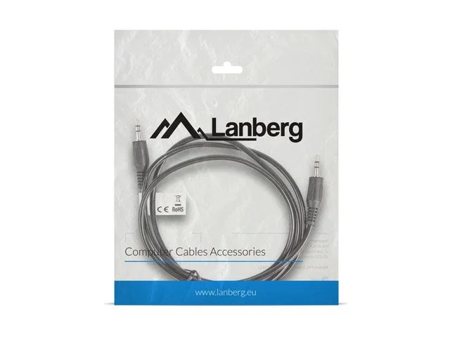 Lanberg Cable de Audio Estéreo Jack 3,5mm Macho a Macho 1,2m Negro