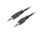 Lanberg Cable de Audio Estéreo Jack 3,5mm Macho a Macho 1,2m Negro